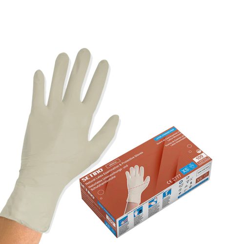 Setino Latex-Gummihandschuhe (100Stück - XS - Weiß)