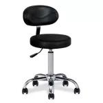 Rollhocker für Tätowierer mit Rückenlehne (schwarz)