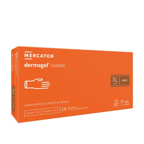 Mercator Dermagel Gummihandschuhe (100Stück - XL - Weiß)