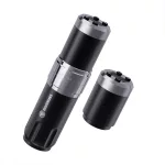 Dragonhawk Fold 3 (2,4–4,2 mm) Tattoo Pen (schwarz-silber) – kabellose Tattoo-Rotationsmaschine