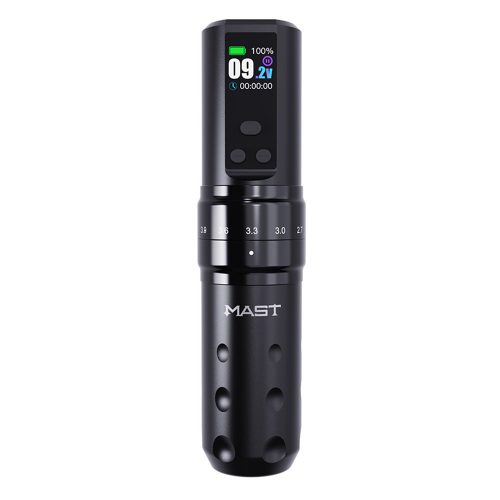 Mast Fold 2 Pro (2,4-4,2 mm) kabellose Tattoo Pen Maschine (Schwarz)