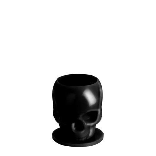 Totenkopf-Tintenhalterkappe (15 mm - 200 Stück - weiß)