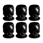Tattoo-Farbenkappen in Totenkopfform (15 mm – 200 St. – Schwarz)
