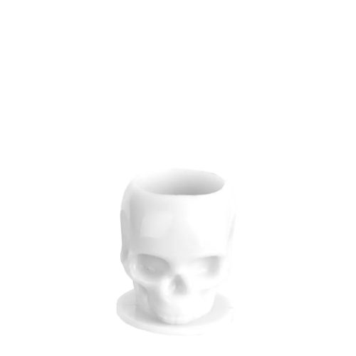 Totenkopf-Tintenhalterkappe (15 mm - 200 Stück - weiß)