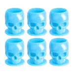 Tattoo-Farbenkappen in Totenkopfform (15 mm – 200 St. – Blau)