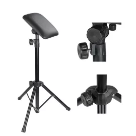 Tattoo-Armablage (schwarz) – faltbar, verstellbares Stativ