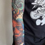 Textile Tattoo-Ärmel zum Überziehen (Devil)
