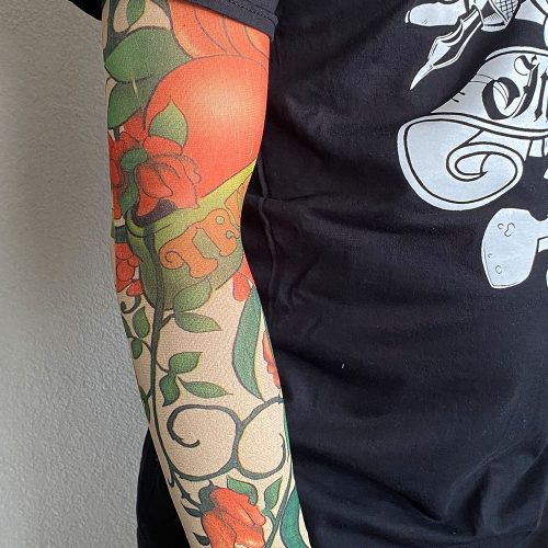 Textile-Tattoo zum Überziehen für den Arm (Love)