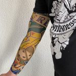 Textile Tattoo-Ärmel zum Überziehen (Casino)