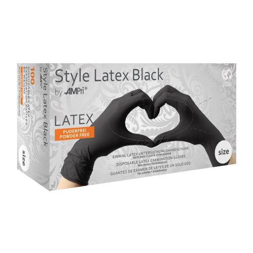 Style Latexhandschuhe (100 St. - L) schwarz, puderfrei