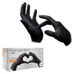 Style Latexhandschuhe (100 St. – L), schwarz, puderfrei