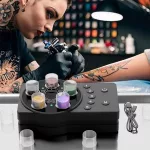 Magnetischer Tattoo-Farbmixer – Magnetisches Farbmischgerät (kabellos) – für 5 Farbbehälter