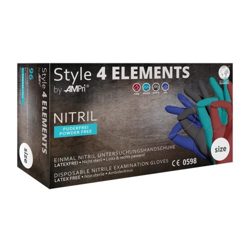 Style Nitril 4 Elemente Handschuhe (96pcs - M) puderfrei