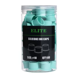 Elite Silikon Farbkappen 18 mm Grün 60 St.