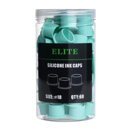 Elite Silikon Farbkappen 18 mm Grün 60 St.