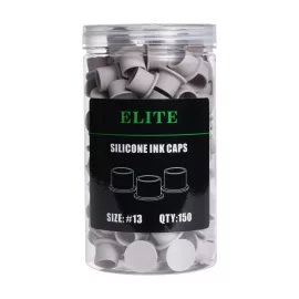 Elite Silikon Farbkappen 13 mm Grau 150 St.