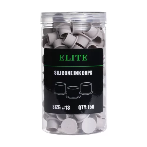 Elite Silikon Farbkappen 13 mm Grau 150 St.