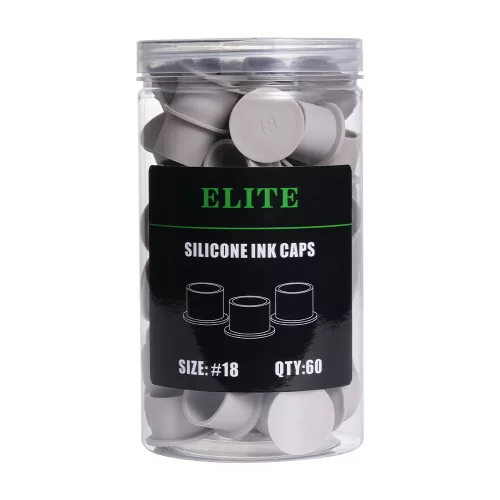 Elite Silikon Farbkappen (18 mm – Grau – 60 St.)