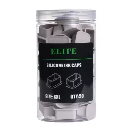 Elite XXL Silikon-Farbkappen (25 mm – Grau – 50 St.)