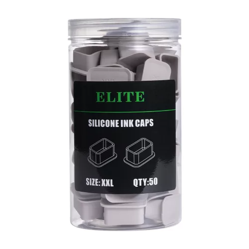 Elite XXL Silikon-Farbkappen (25 mm – Grau – 50 St.)