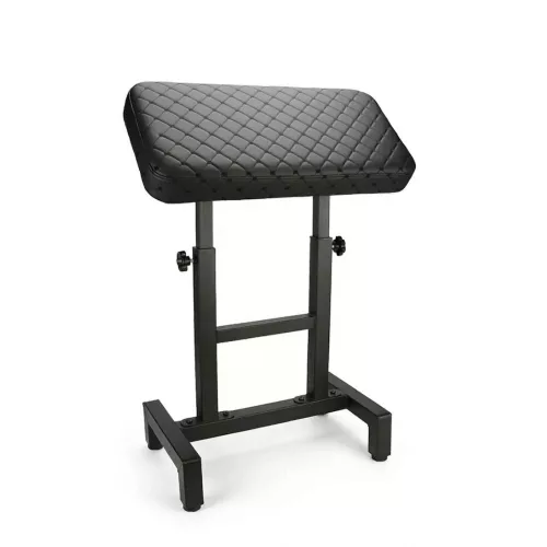 Gesteppte XL Tattoo-Armlehne (H-Fuß, Schwarz) – verstellbar