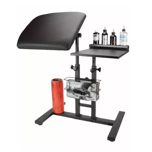 Tattoo-Arbeitswagen mit Armlehne, Schwarz