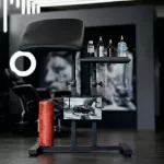 Tattoo-Arbeitswagen mit Armlehne, Schwarz