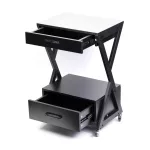 2 fiókos tetováló munkaállomás (X-vázas, görgős eszköztartó kocsi)