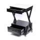2 fiókos tetováló munkaállomás (X-vázas, görgős eszköztartó kocsi)