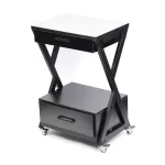 2 fiókos tetováló munkaállomás (X-vázas, görgős eszköztartó kocsi)