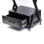 2 fiókos tetováló munkaállomás (X-vázas, görgős eszköztartó kocsi)