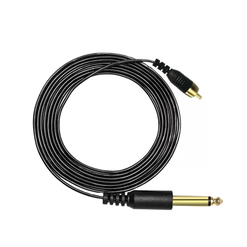 Jack 6,3 mm - RCA-Kabel (gerade, Silikon)
