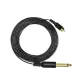 Jack 6,3 mm - RCA-Kabel (gerade, Silikon)