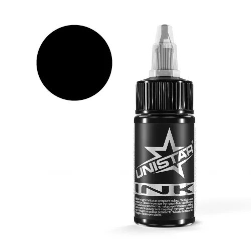 Unistar Ink Top Basic Black 30 ml Tattoo-Farbe – REACH-konform, Kwadron