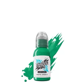 World Famous Tattoo Ink Pastel Green 2 (30 ml) EU REACH Tattoo-Farbe