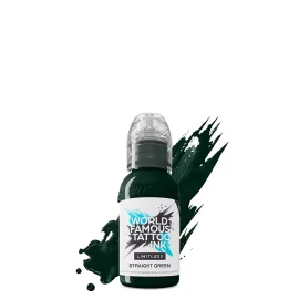 World Famous Tattoo Ink Straight Green (30ml) EU REACH Tattoo-Farbe