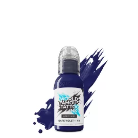 World Famous Tattoo-Farbe Dark Violet 1 v2 (30 ml) – EU REACH konforme Tätowierfarbe