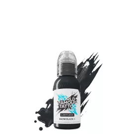 World Famous Tattoo Ink Warm Black 1 (30 ml) EU REACH Tattoo-Farbe